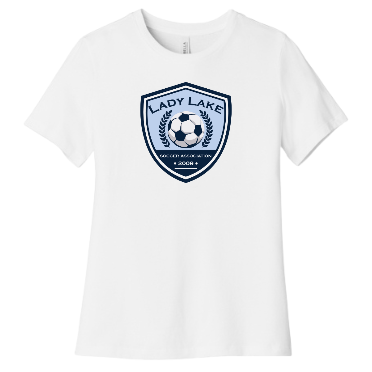 Women’s Lady Lake Soccer Association Bella + Canvas Relaxed Jersey T-Shirt