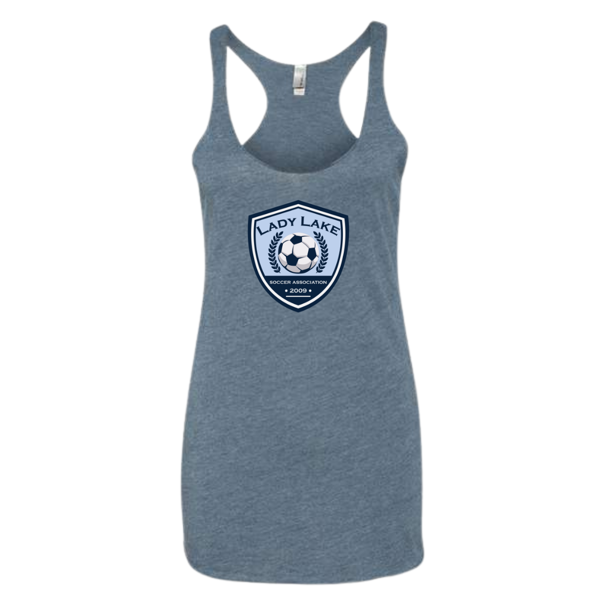 Women's Lady Lake Soccer Association Racerback Tank Top