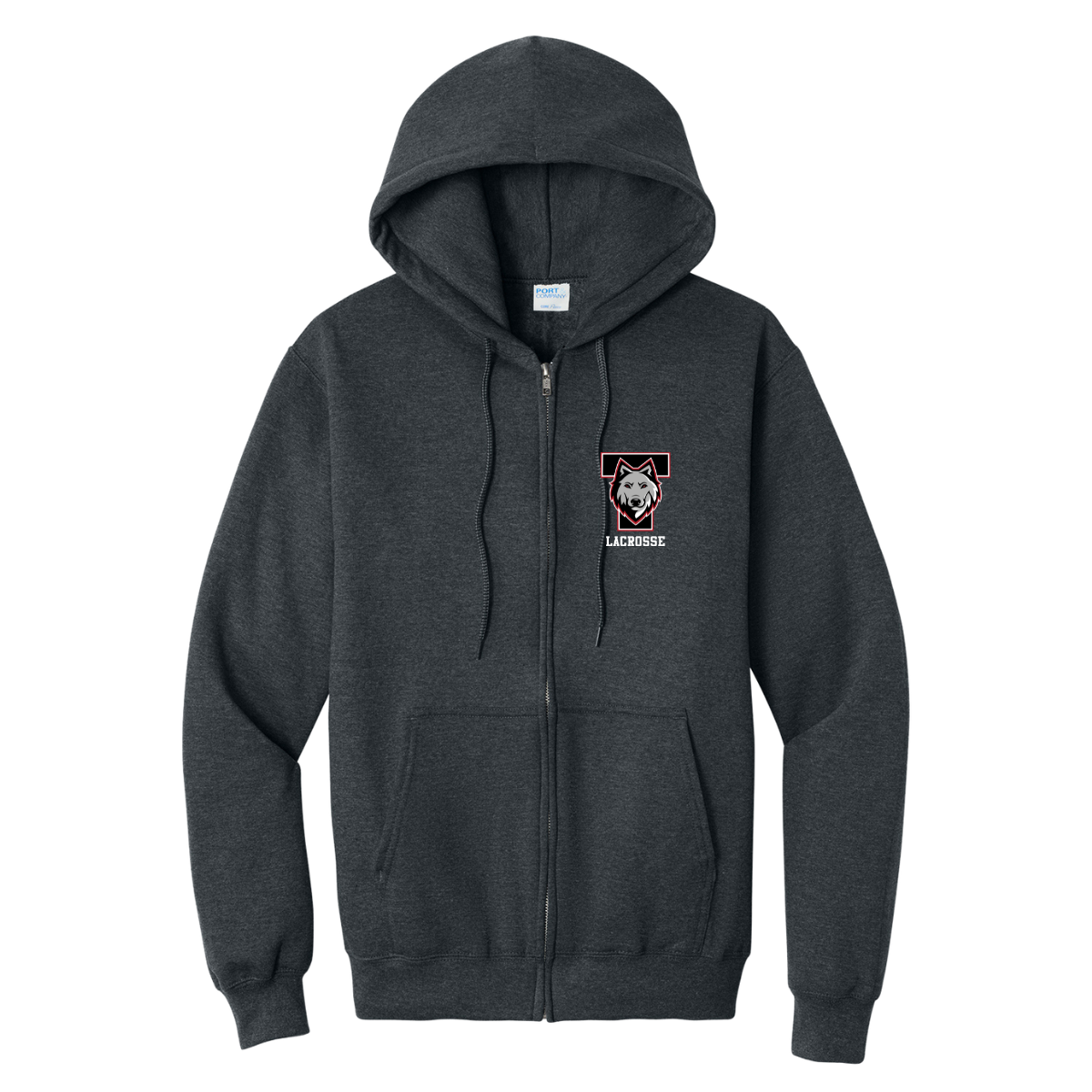 Adult Tualatin Lacrosse Port & Company Full Zip Hoodie