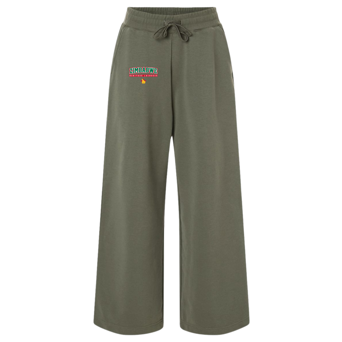 Women's Zimbabwe Lacrosse French Terry Wide Leg Pants