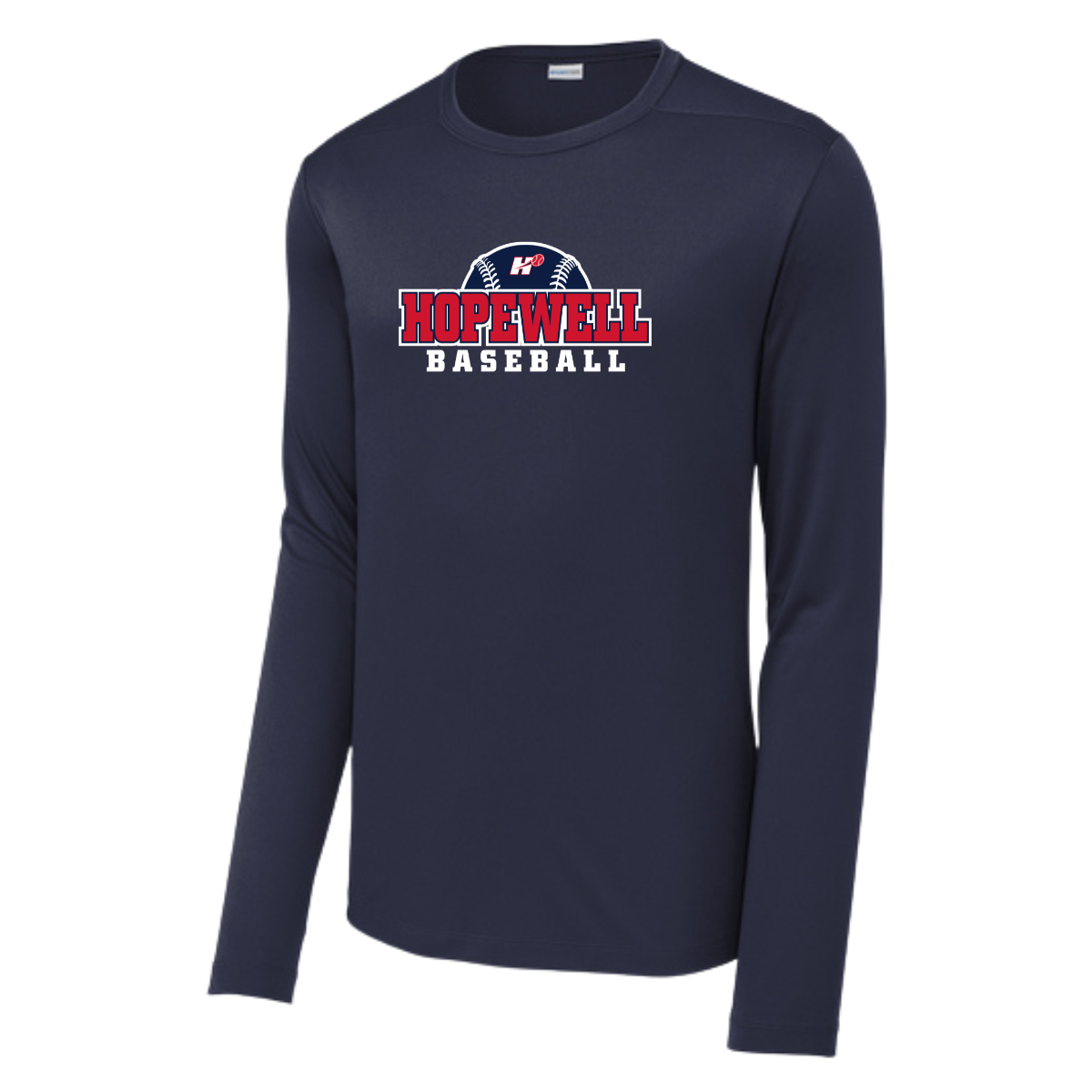 Adult Hopewell Baseball Sport-Tek Posi UV Pro LS Tee