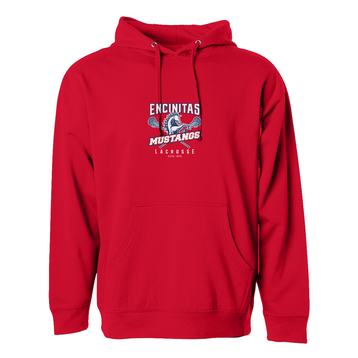 Adult Encinitas Mustangs Lacrosse Midweight Hoodie
