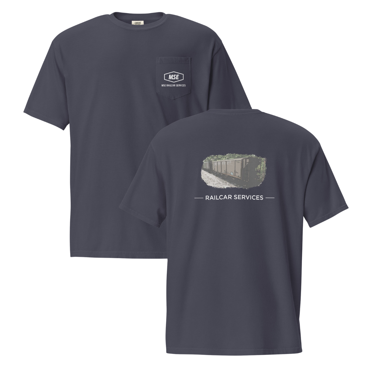Adult MSE Railcar Services Comfort Colors Garment-Dyed Pocket T-Shirt