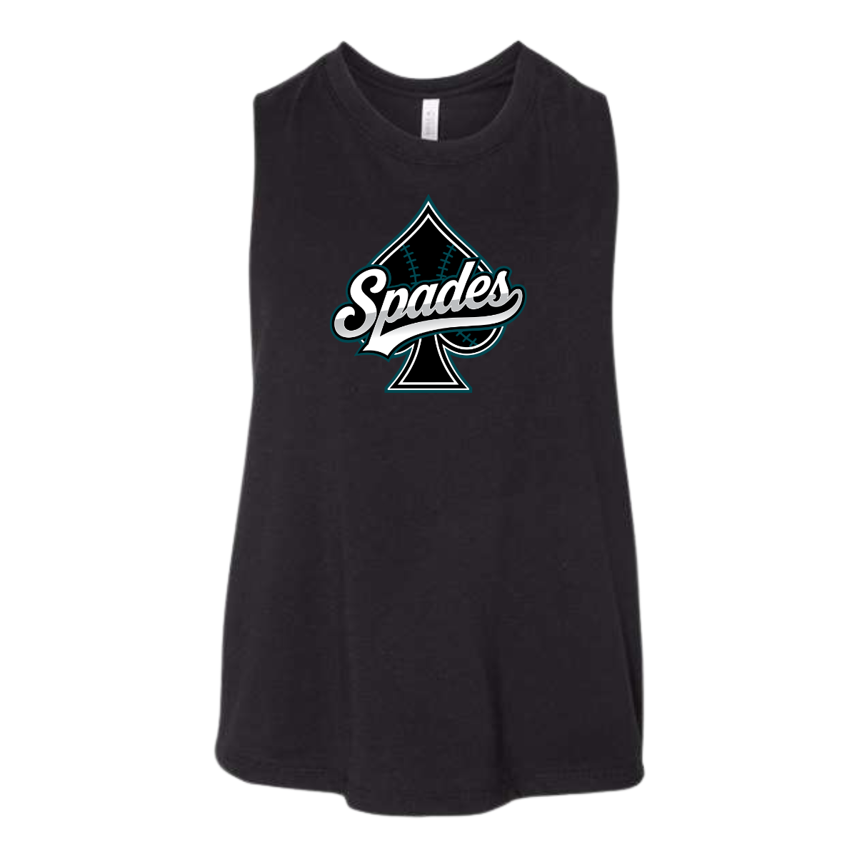 Women's South Bay Spades Bella + Canvas Racerback Cropped Tank