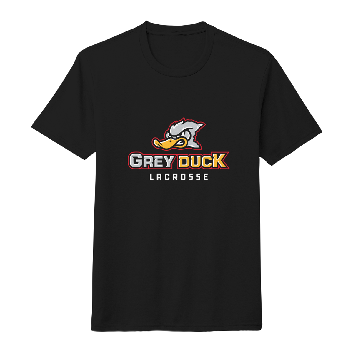 Adult Grey Duck Lacrosse District Perfect Tri Tee