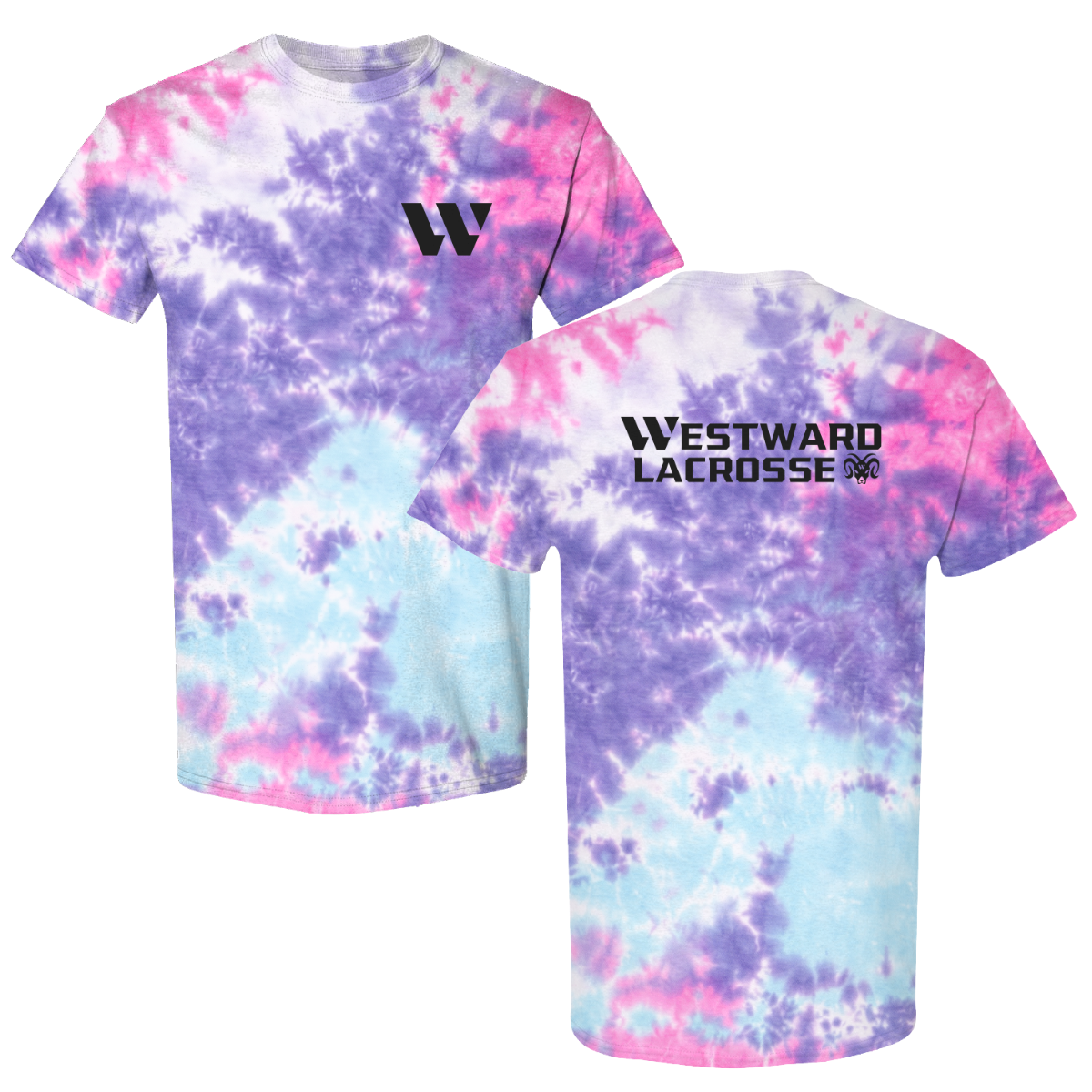 Youth Westward Lacrosse Cotton Candy Tie Dye T Shirt