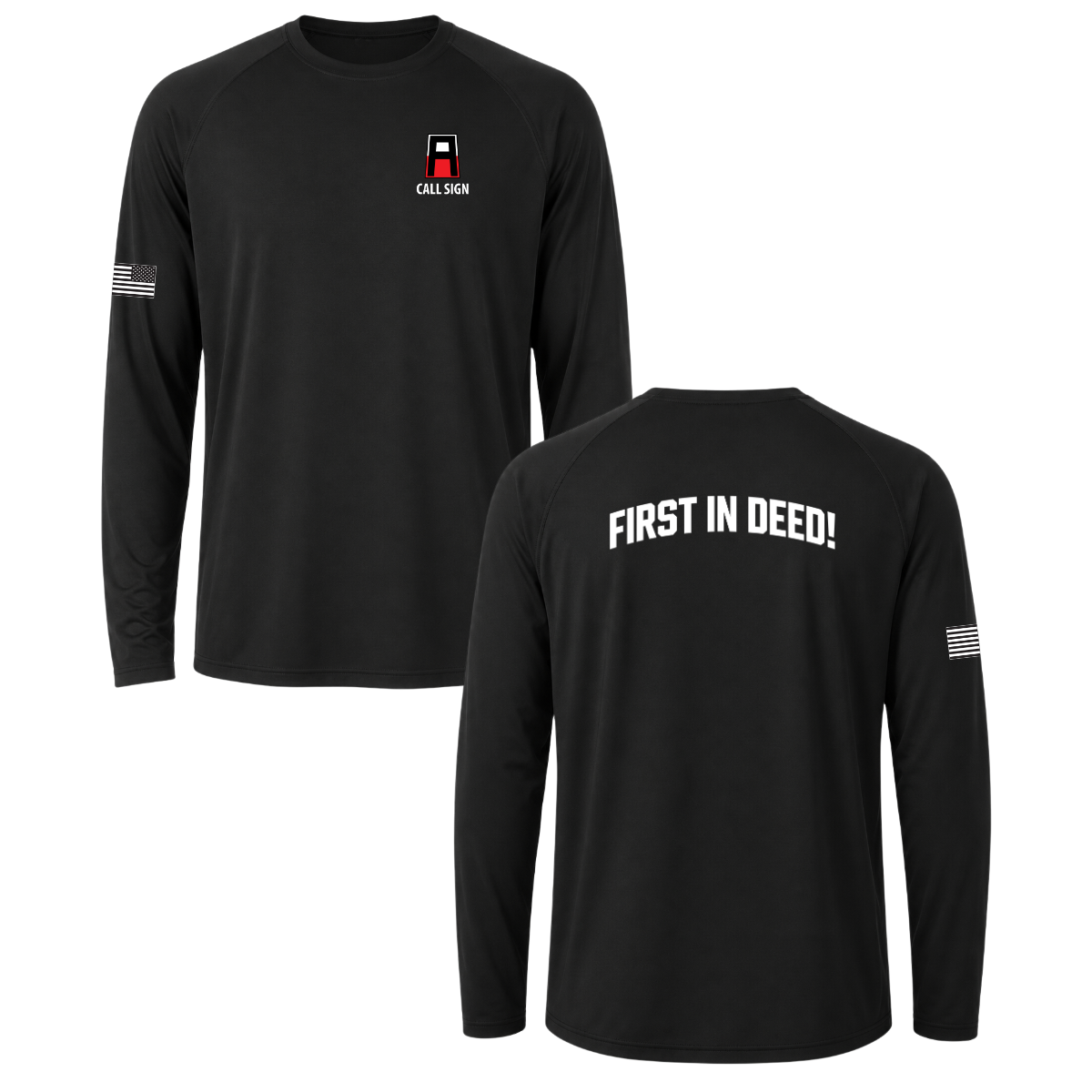Personalizable - Adult First Army Sport-Tek Long Sleeve Ultimate Performance Crew