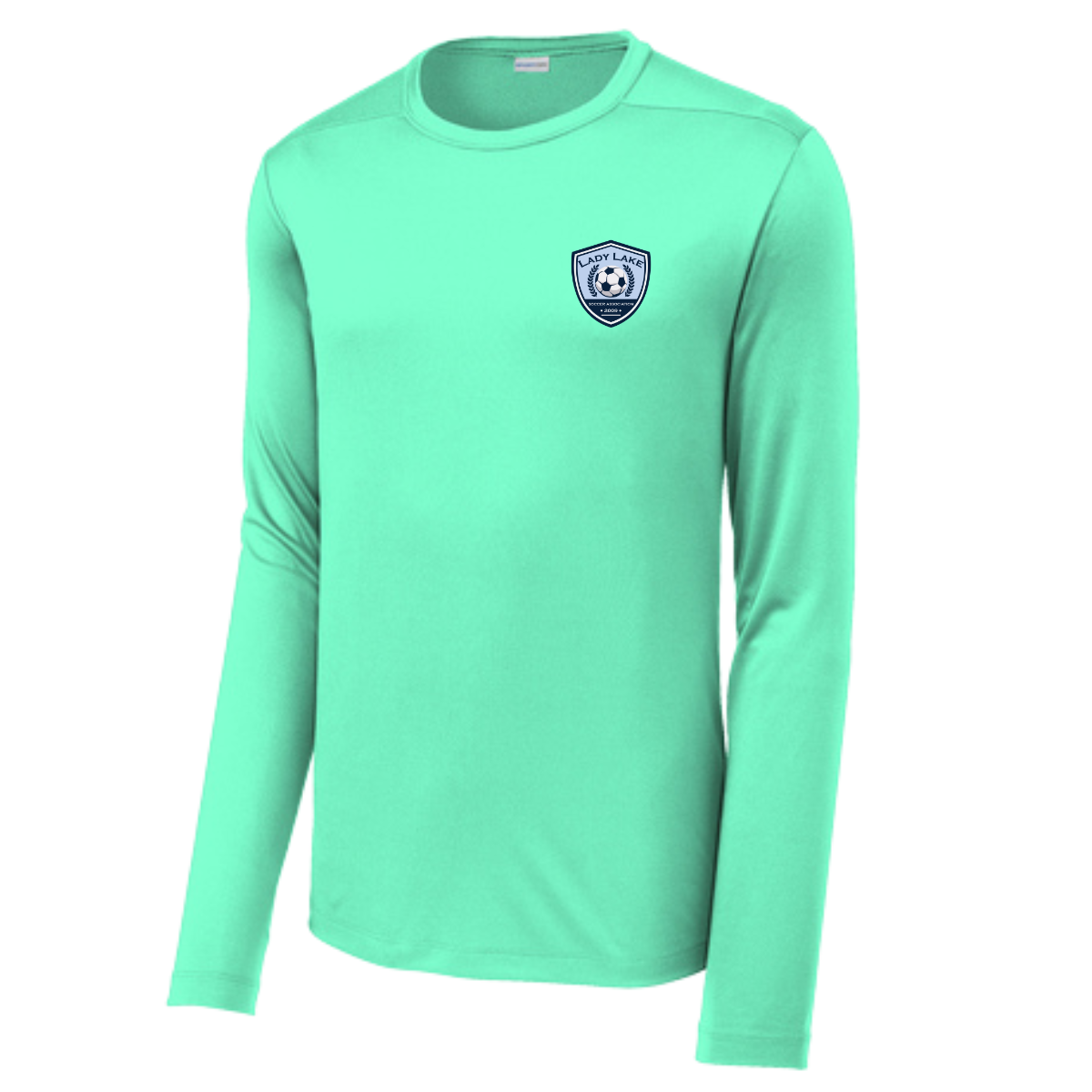 Adult Lady Lake Soccer Association Sport-Tek Posi UV Pro LS Tee