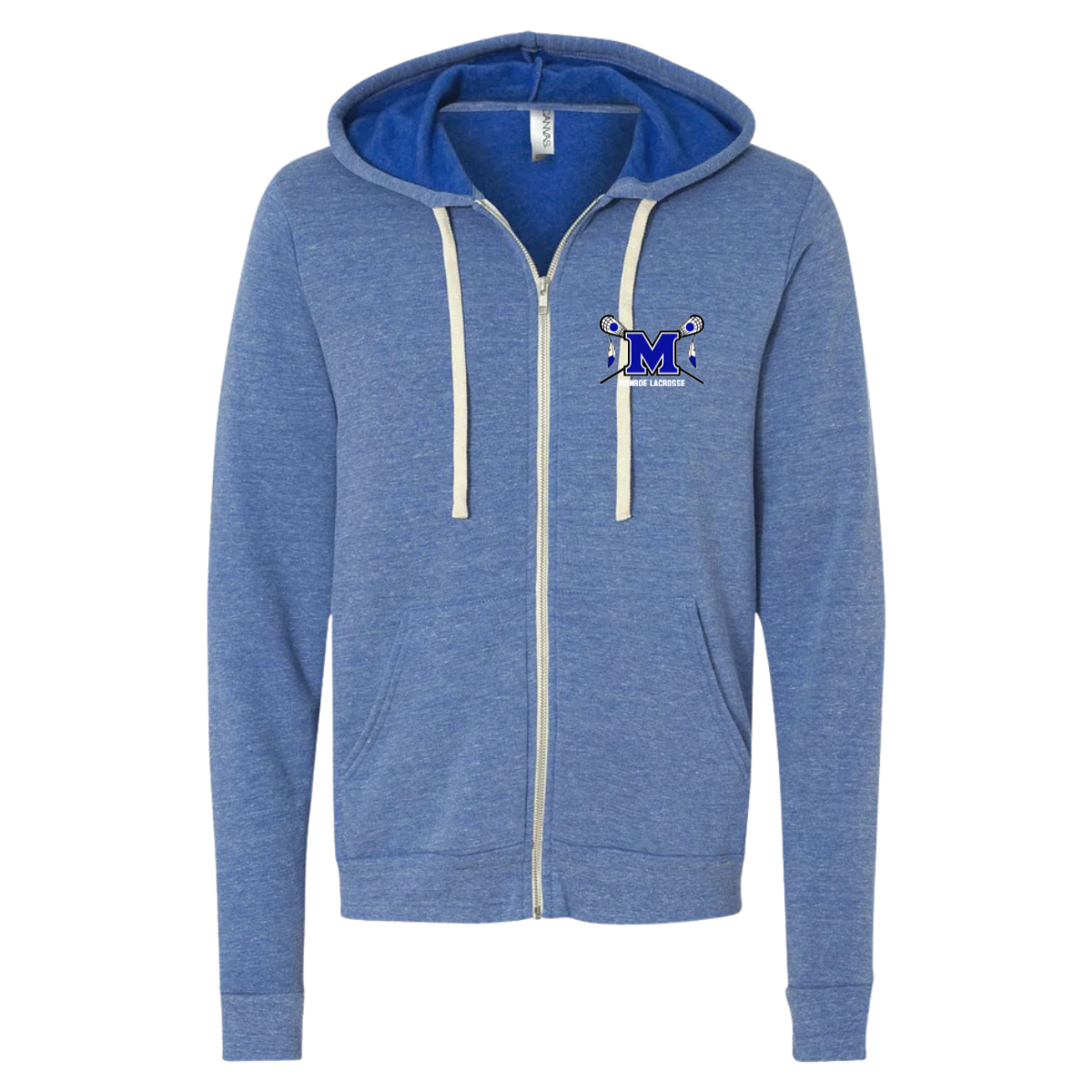 Adult Braves Bella + Canvas Triblend Full Zip Hoodie