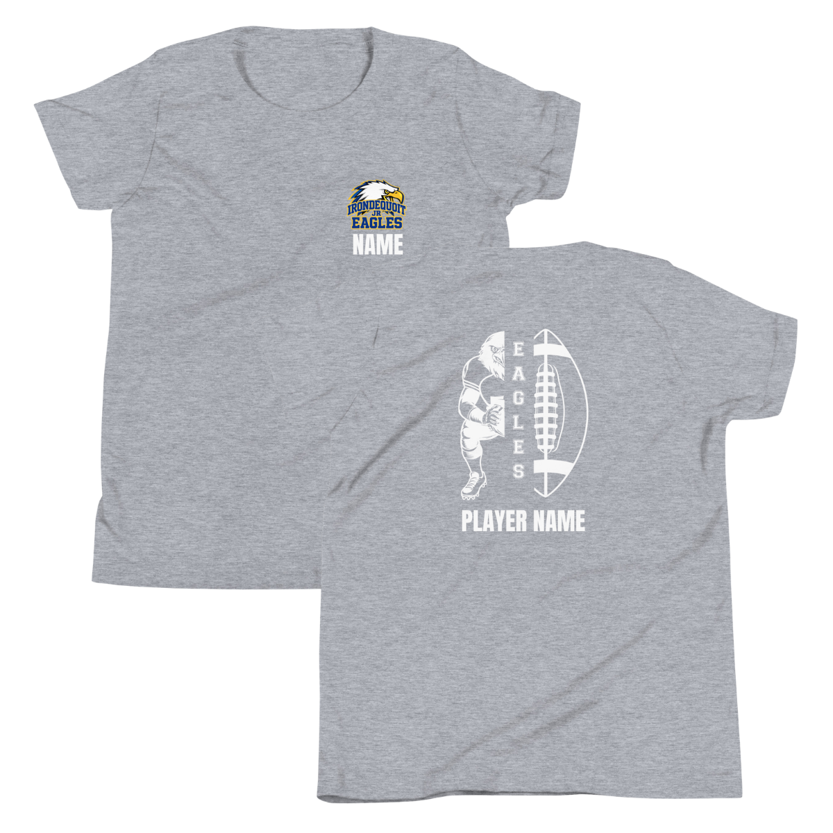 Personalized - Youth Irondequoit Junior Eagles Bella + Canvas Staple Tee