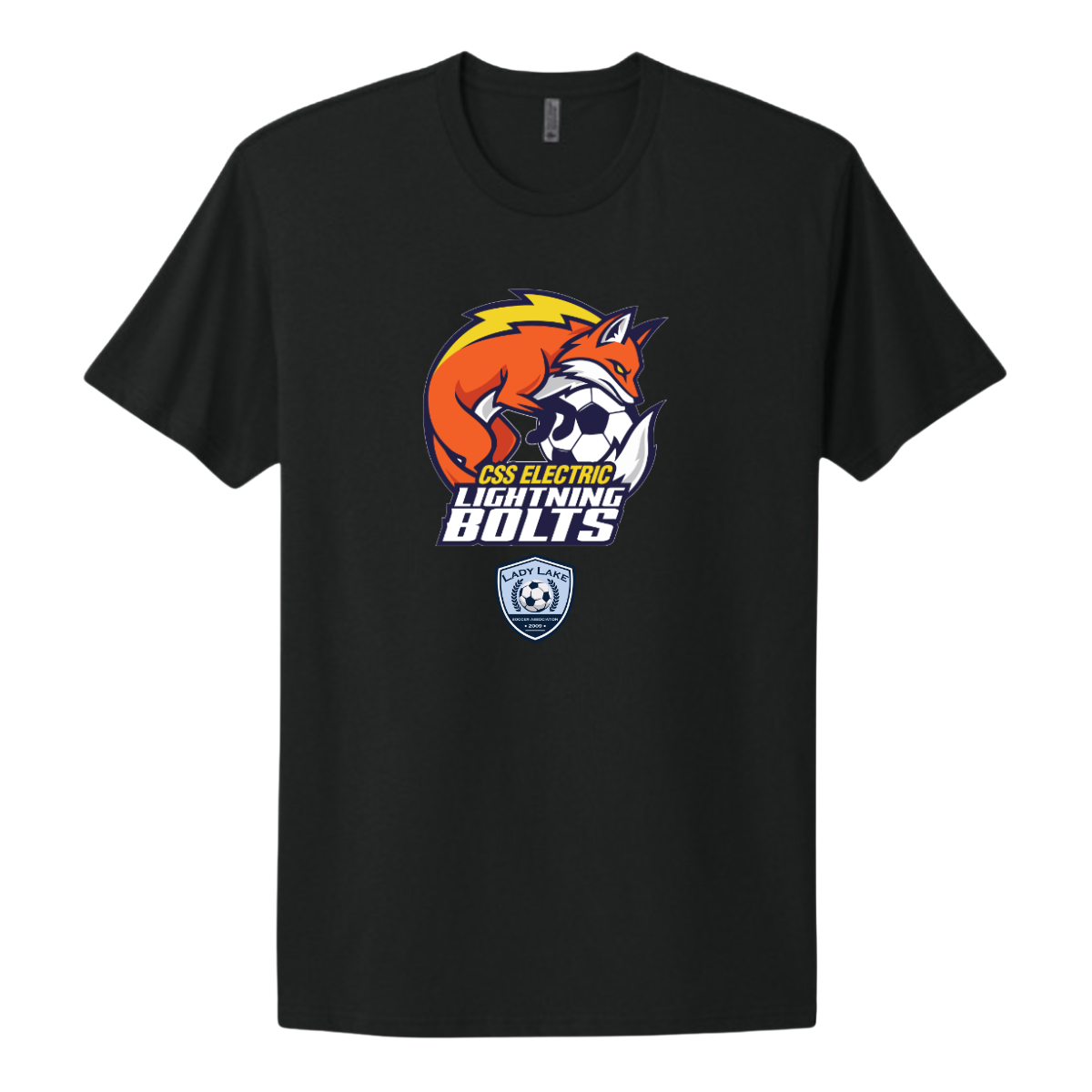 Adult Lightning Bolts Next Level Cotton T-Shirt
