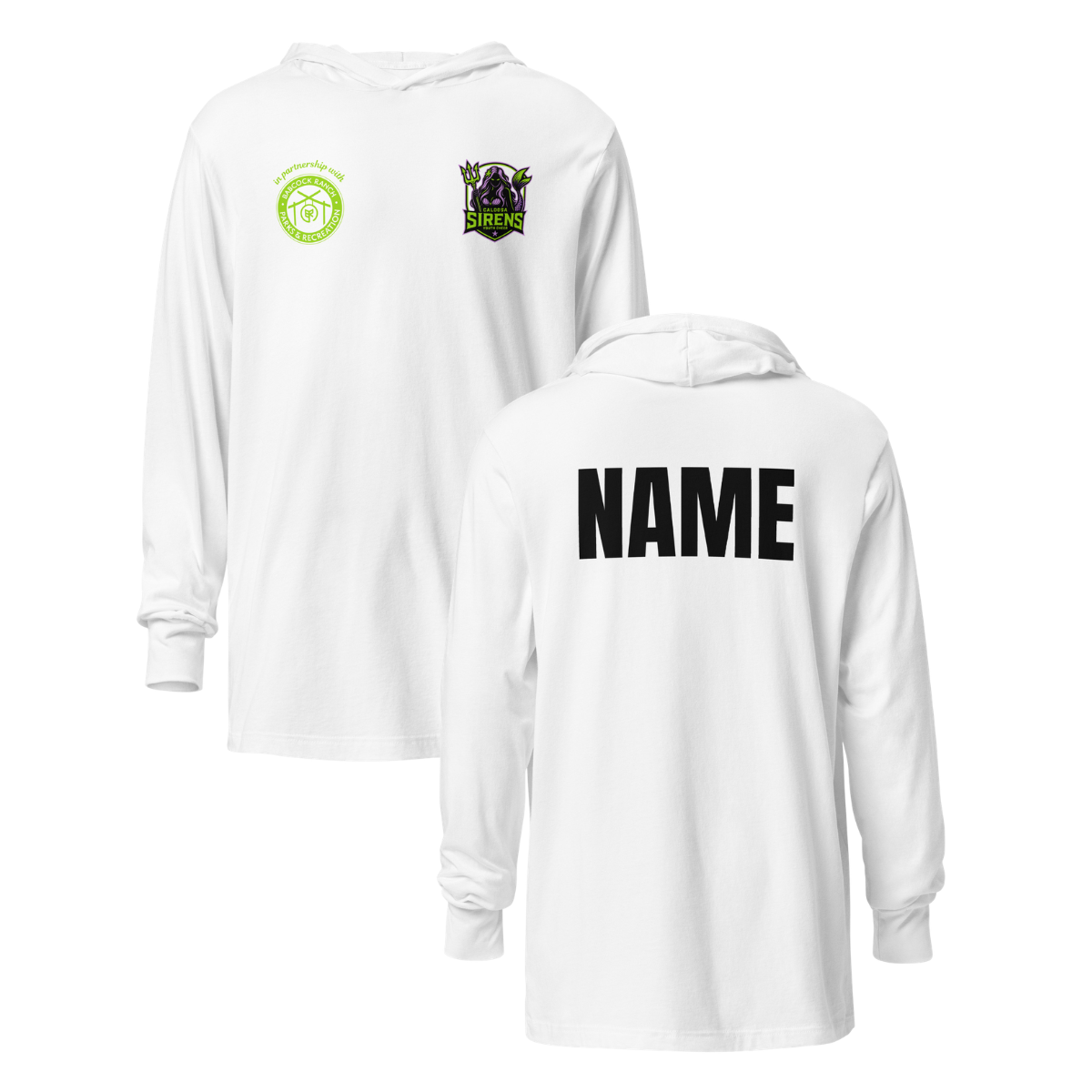 Personalizable - Adult Caloosa Sirens Bella + Canvas Long Sleeve Hoodie