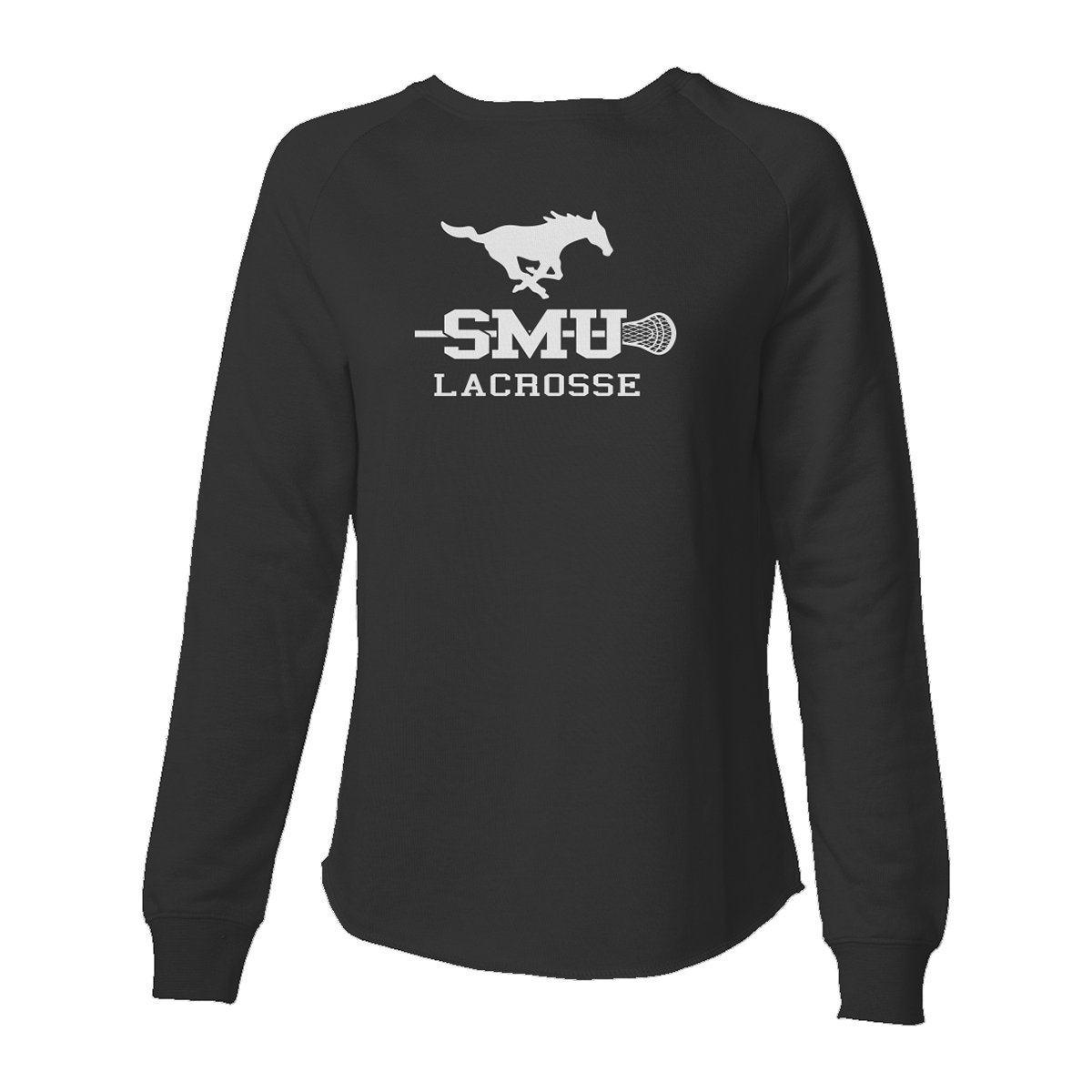 Women's SMU Lacrosse Wave Wash Crewneck Sweatshirt