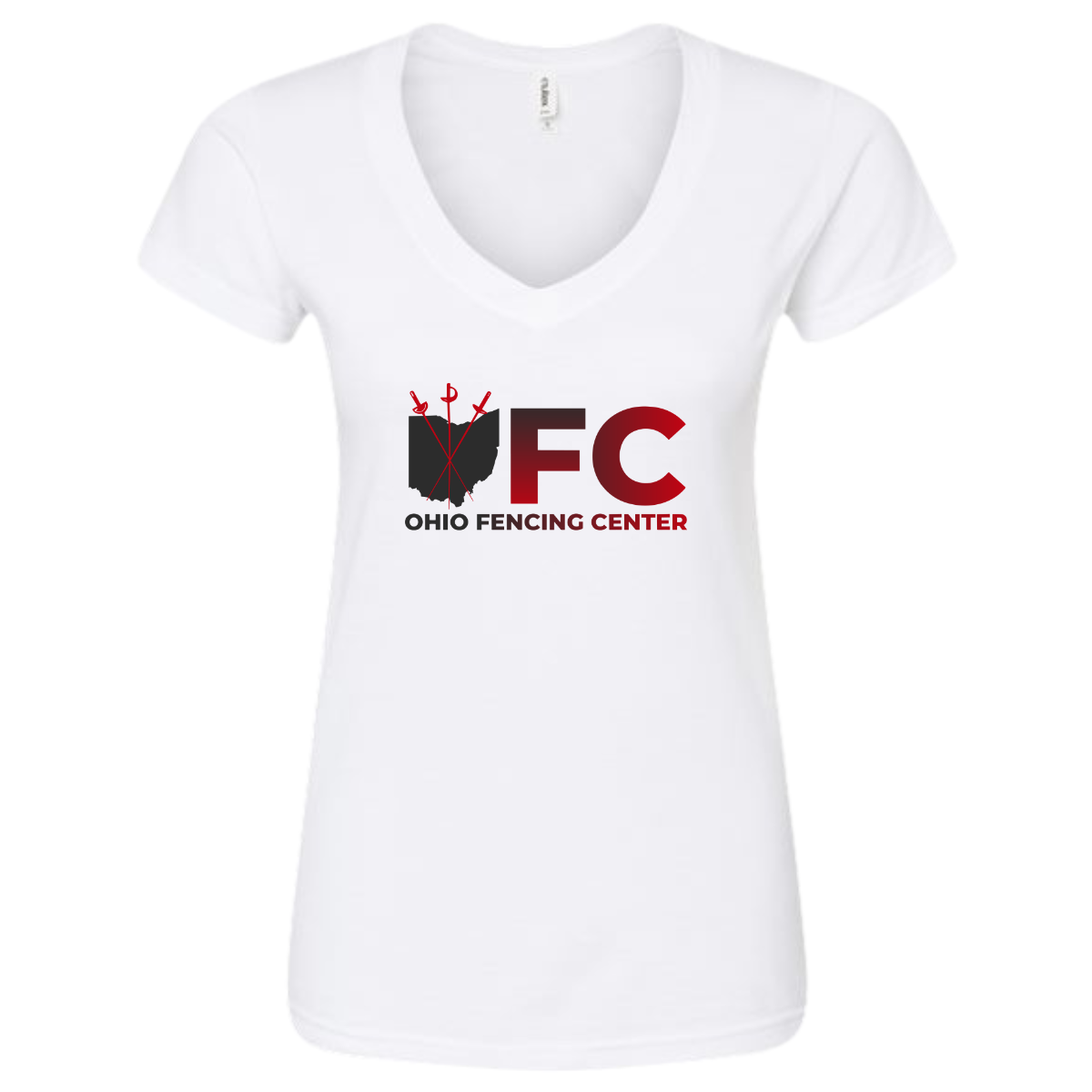 Women's Ohio Fencing Center Tultex V-Neck T-Shirt