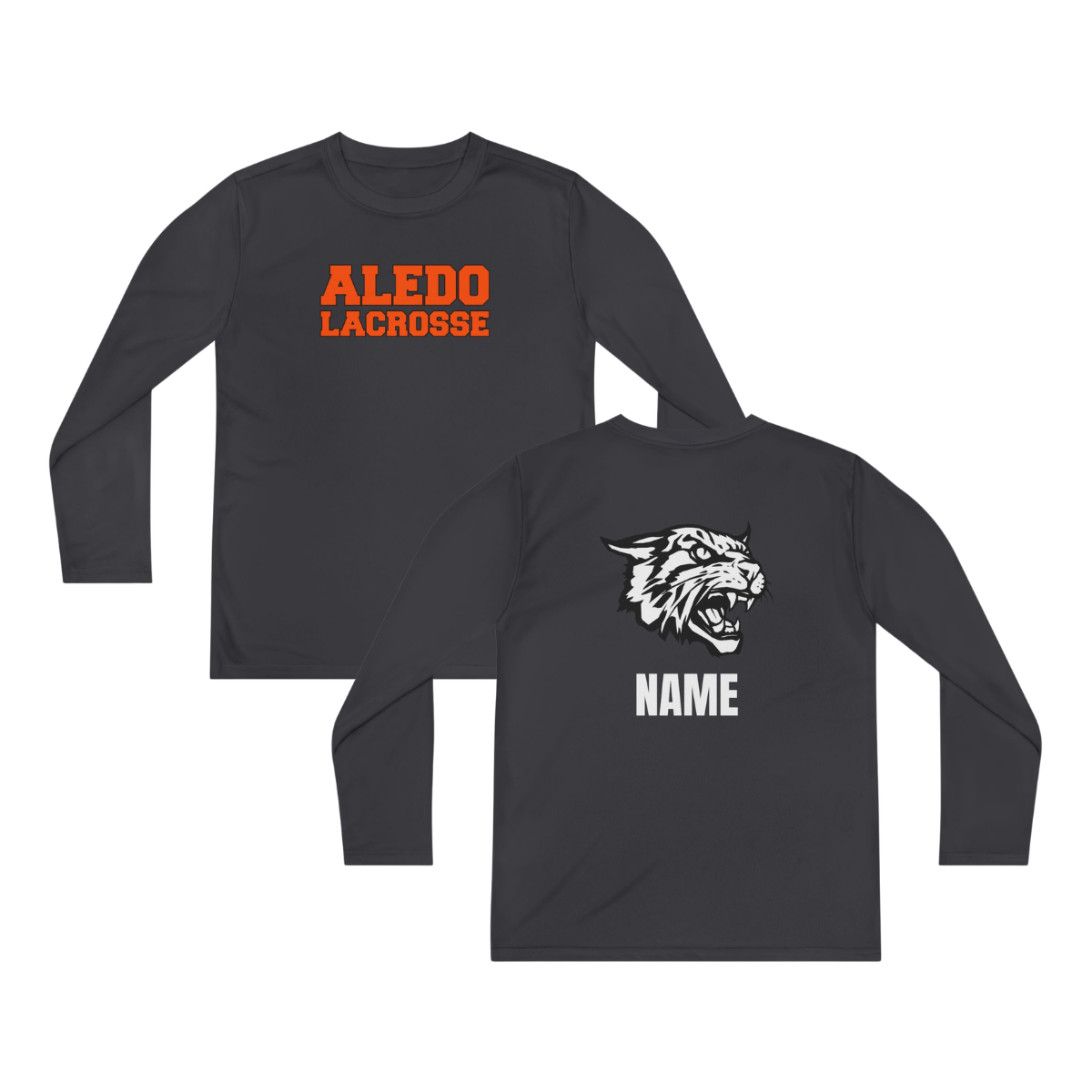 Personalizable - Youth Aledo Lacrosse Sport-Tek Performance Long Sleeve Shirt