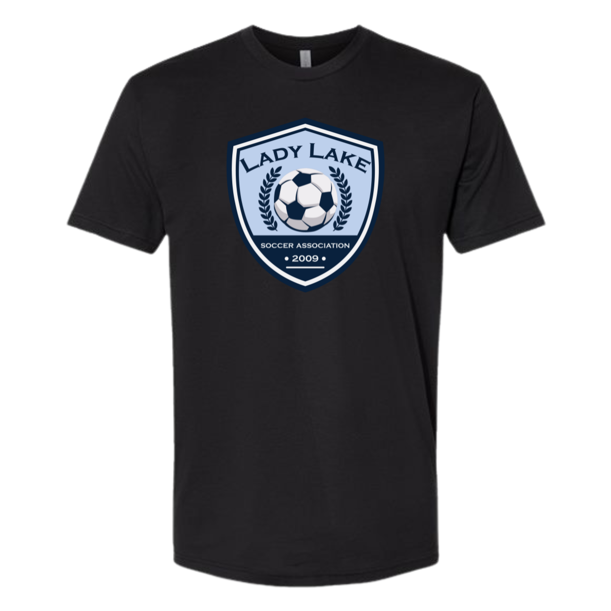 Adult Lady Lake Soccer Association Next Level Cotton T-Shirt