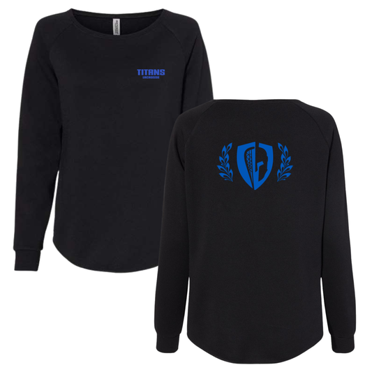 Women's SW Titans Lacrosse ITC Wave Wash Crewneck Sweatshirt