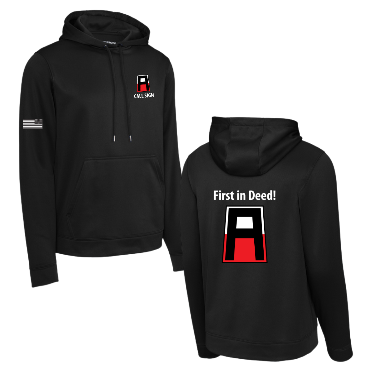 Personalizable - Adult First Army Sport-Tek Sport-Wick Fleece Hoodie