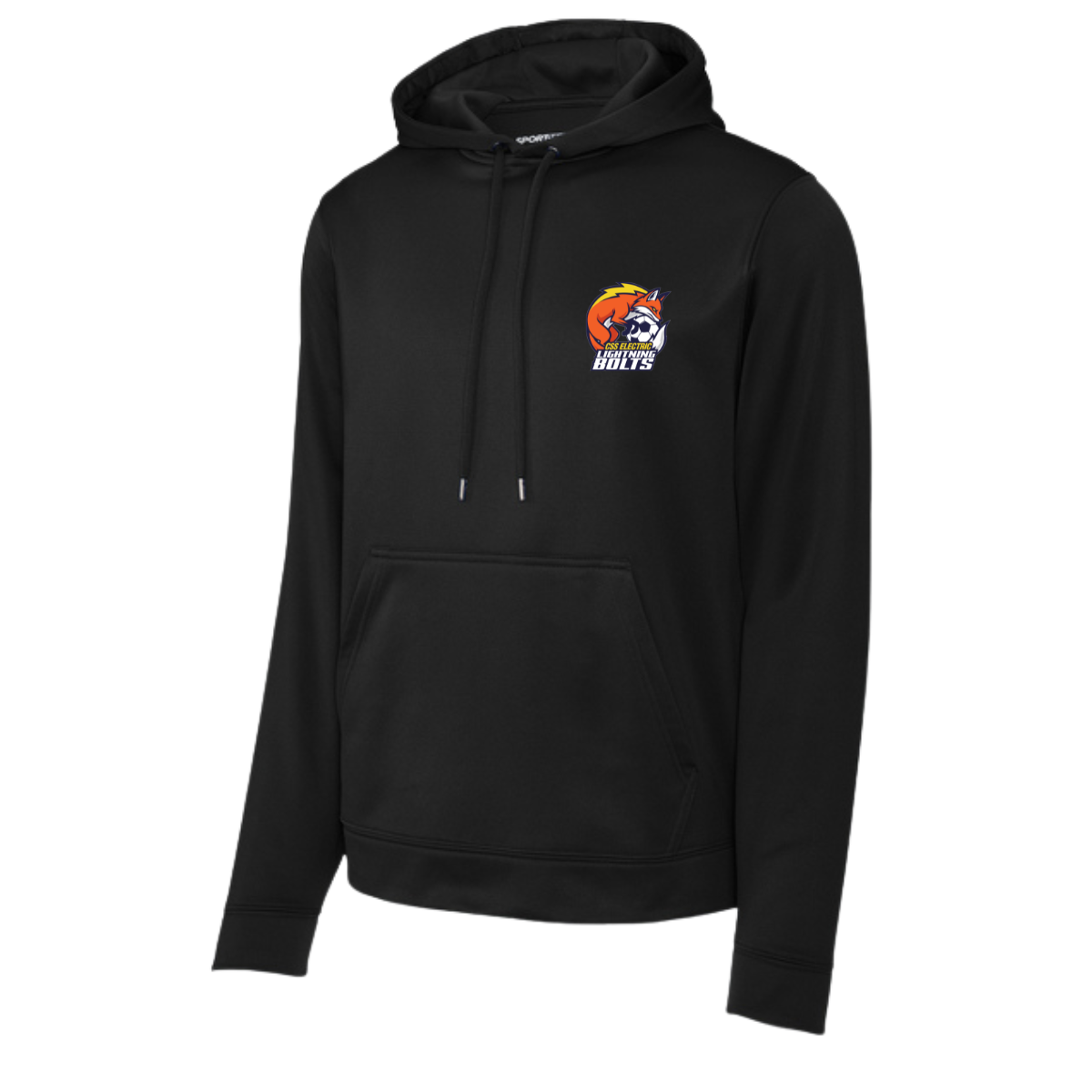 Adult Lightning Bolts Sport-Tek Sport-Wick Fleece Hoodie