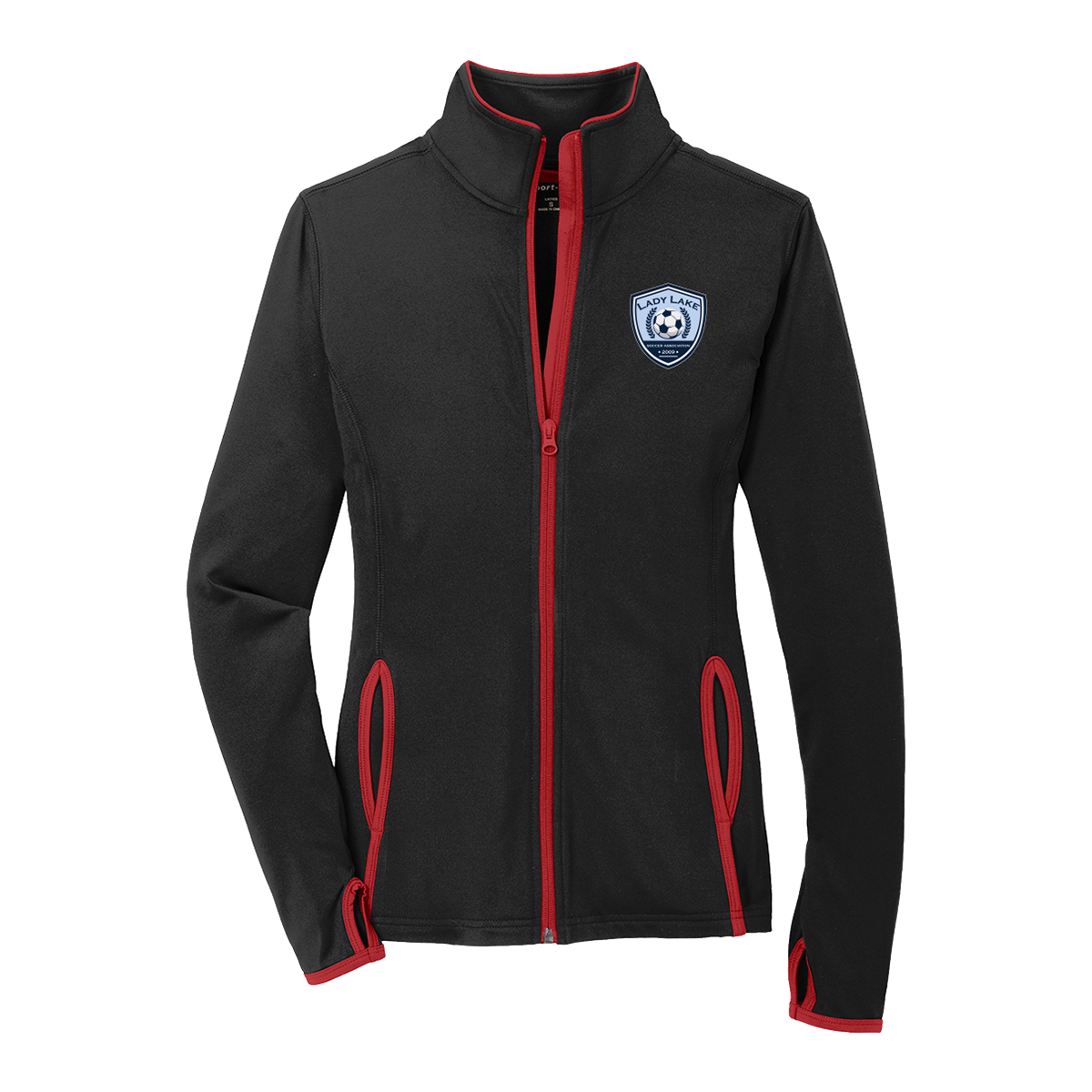Women's Lady Lake Soccer Association Sport-Tek Stretch Full Zip Jacket