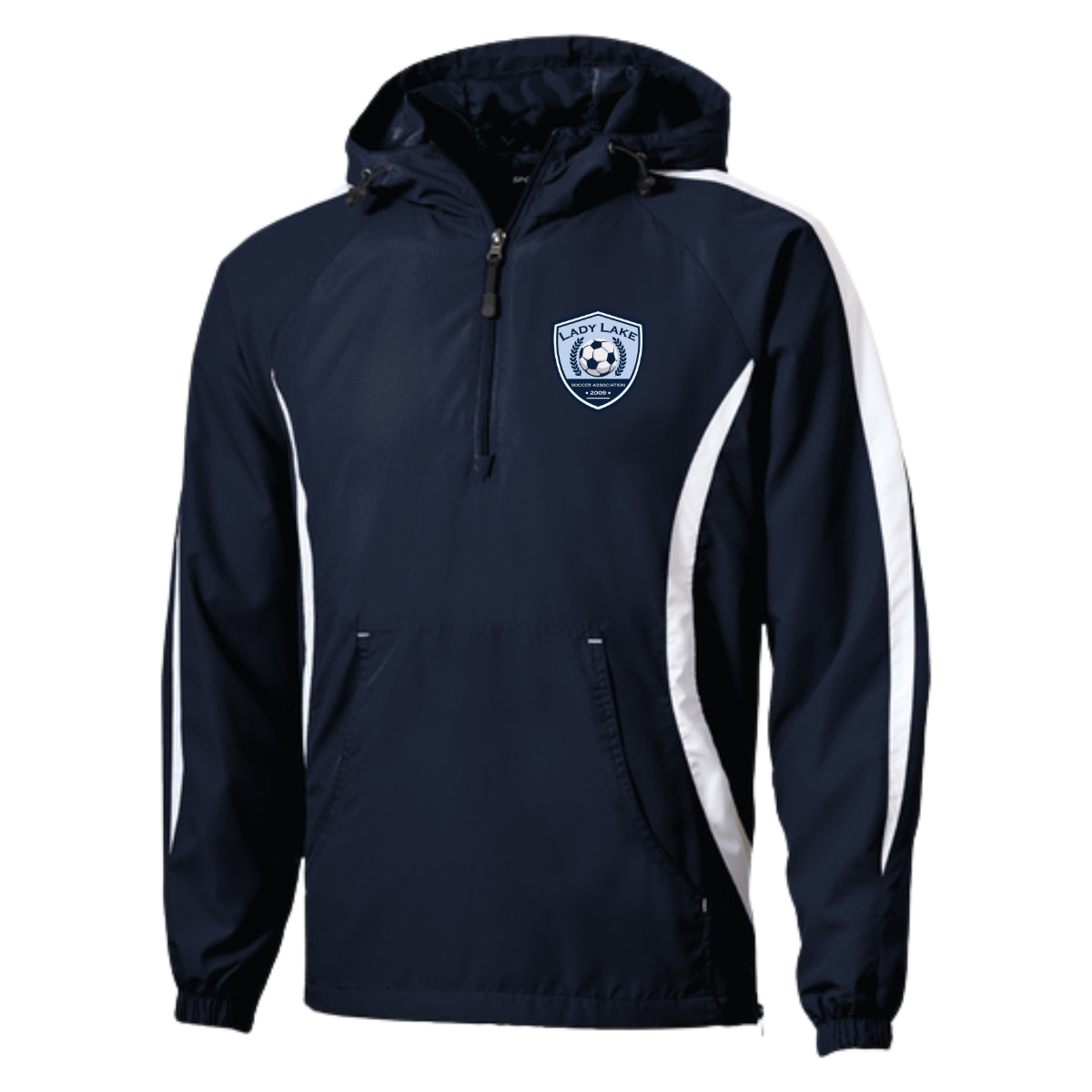 Adult Lady Lake Soccer Association Sport-Tek Colorblock Raglan Anorak