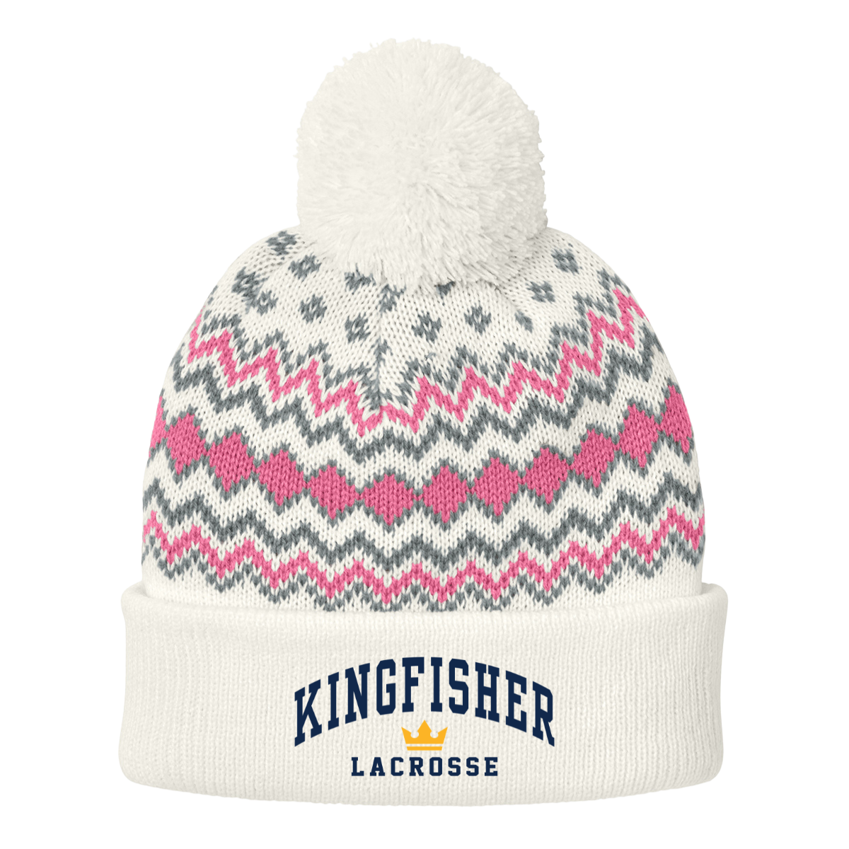 Kingfisher Lacrosse Port Authority Alpine Pom Beanie