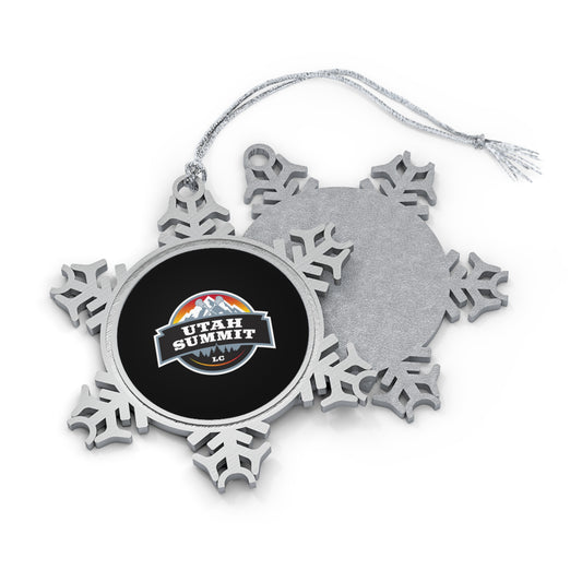 Utah Summit LC Pewter Snowflake Ornament