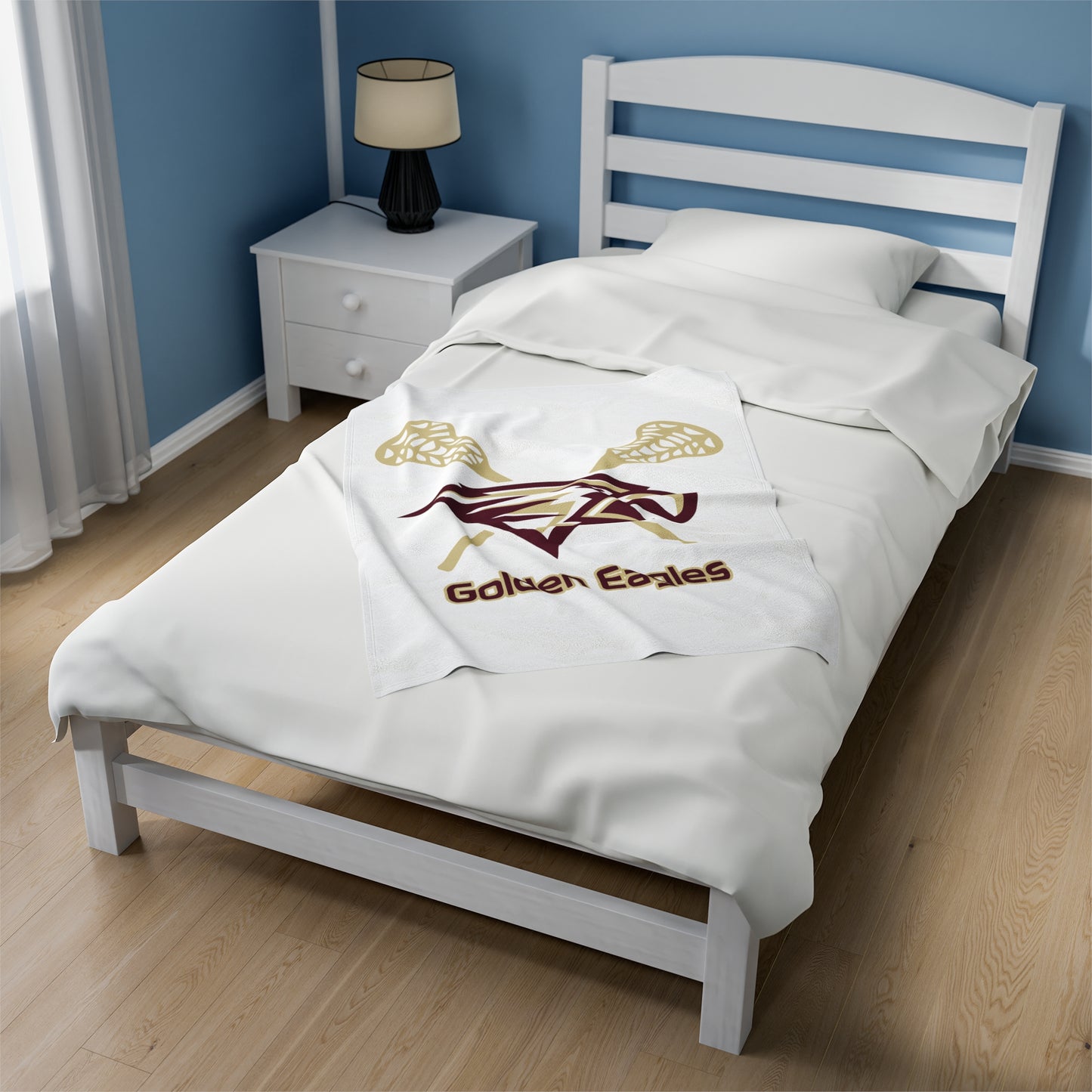 Maple Mountain Youth Lacrosse Velveteen Plush Blanket