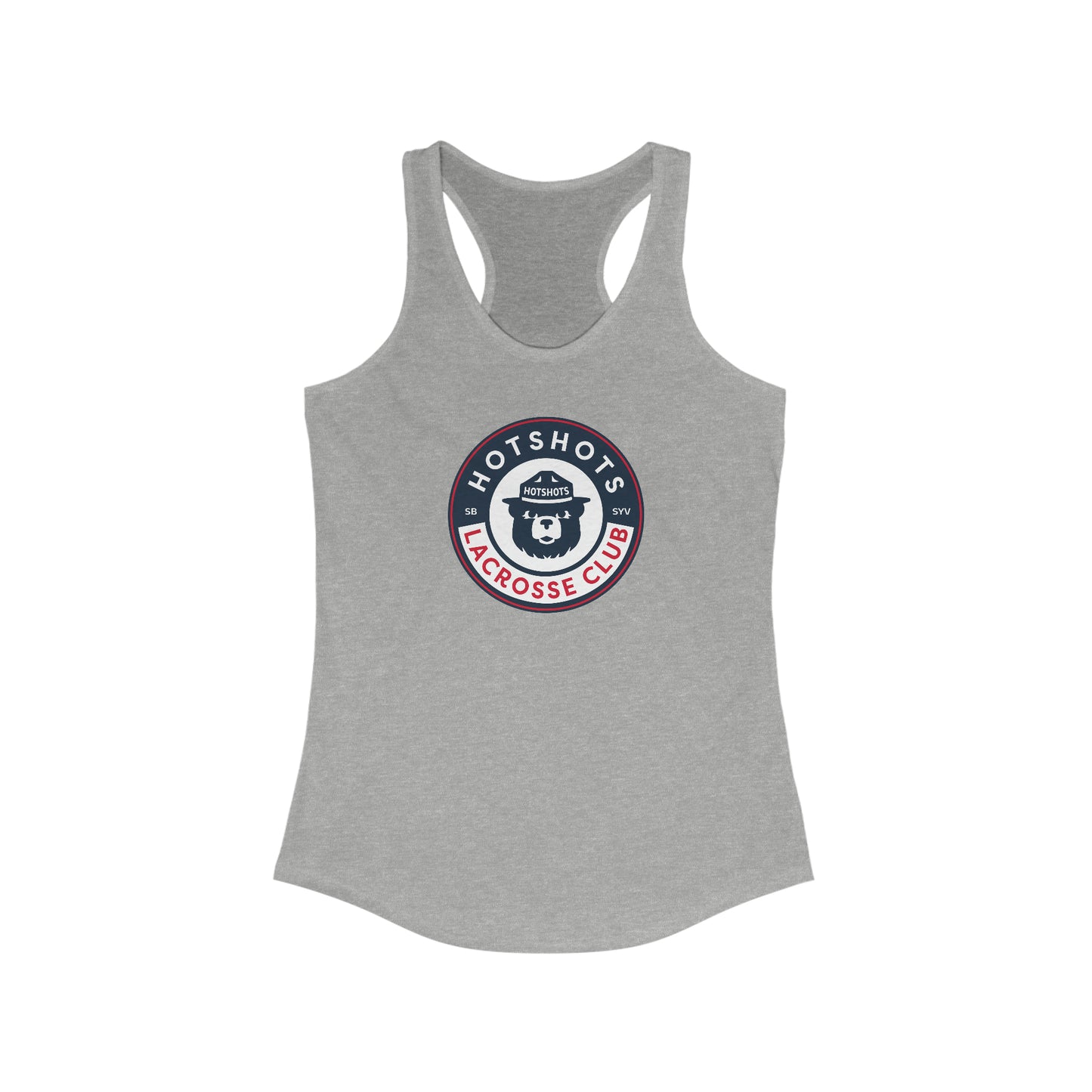 Women's Hotshots Lacrosse Next Level Racerback Tank