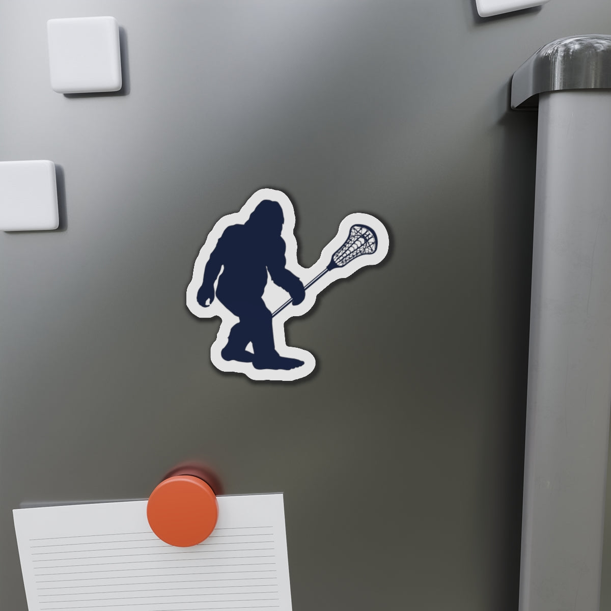 Sasquatch Lacrosse Die Cut Magnet