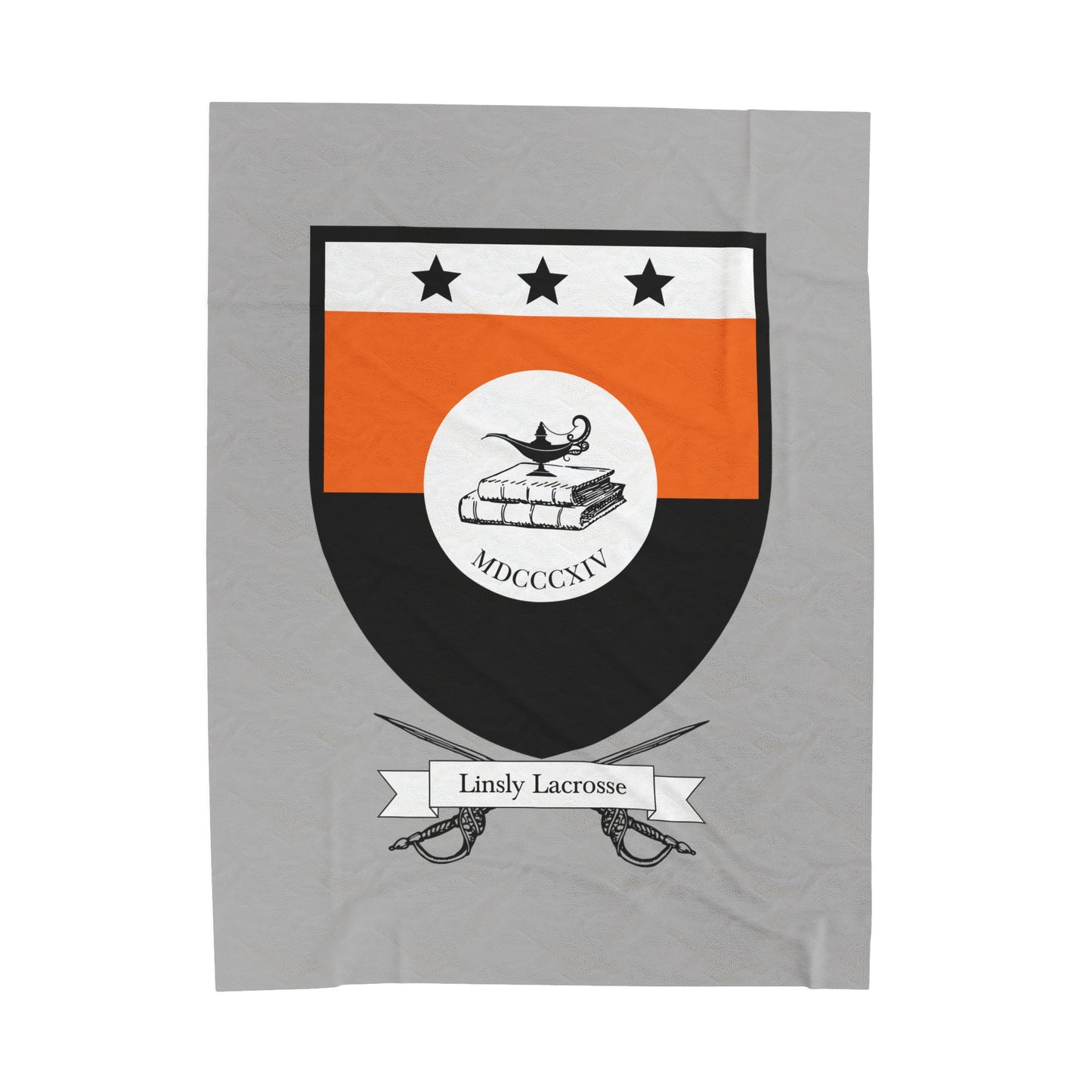 Linsly Lacrosse Velveteen Plush Blanket
