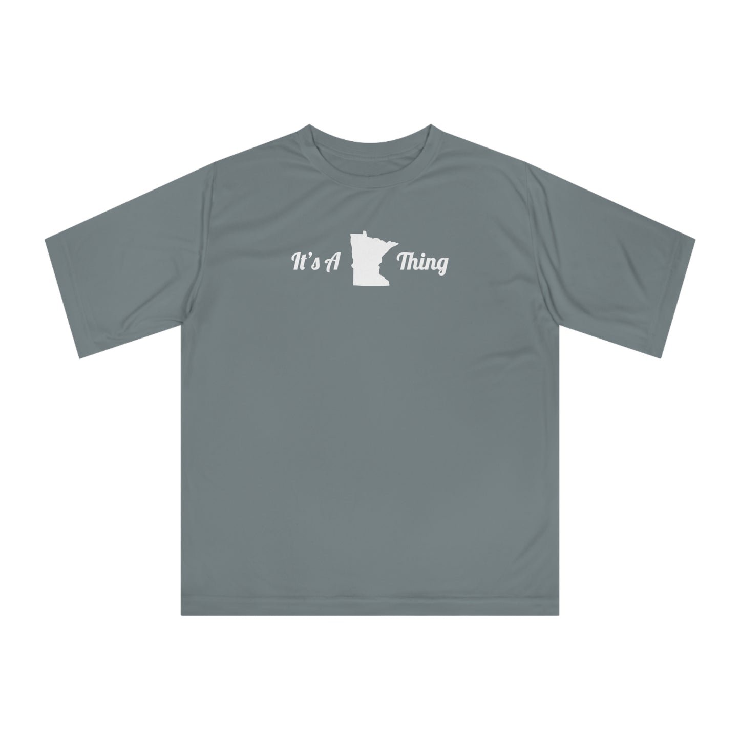Adult Grey Duck Lacrosse Team 365 Performance T-shirt