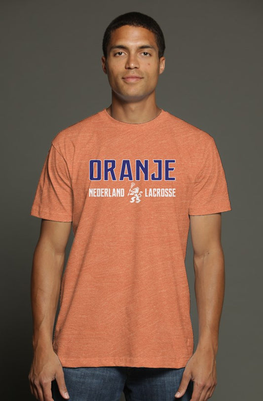 Adult Netherlands Bella + Canvas Heather Orange Tri-blend Tee