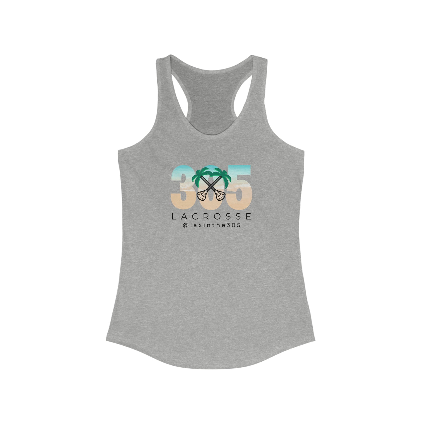 Women's Lax in the 305 Next Level Racerback Tank