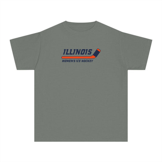 Youth Illinois HockeyComfort Colors Garment Dyed T-Shirt