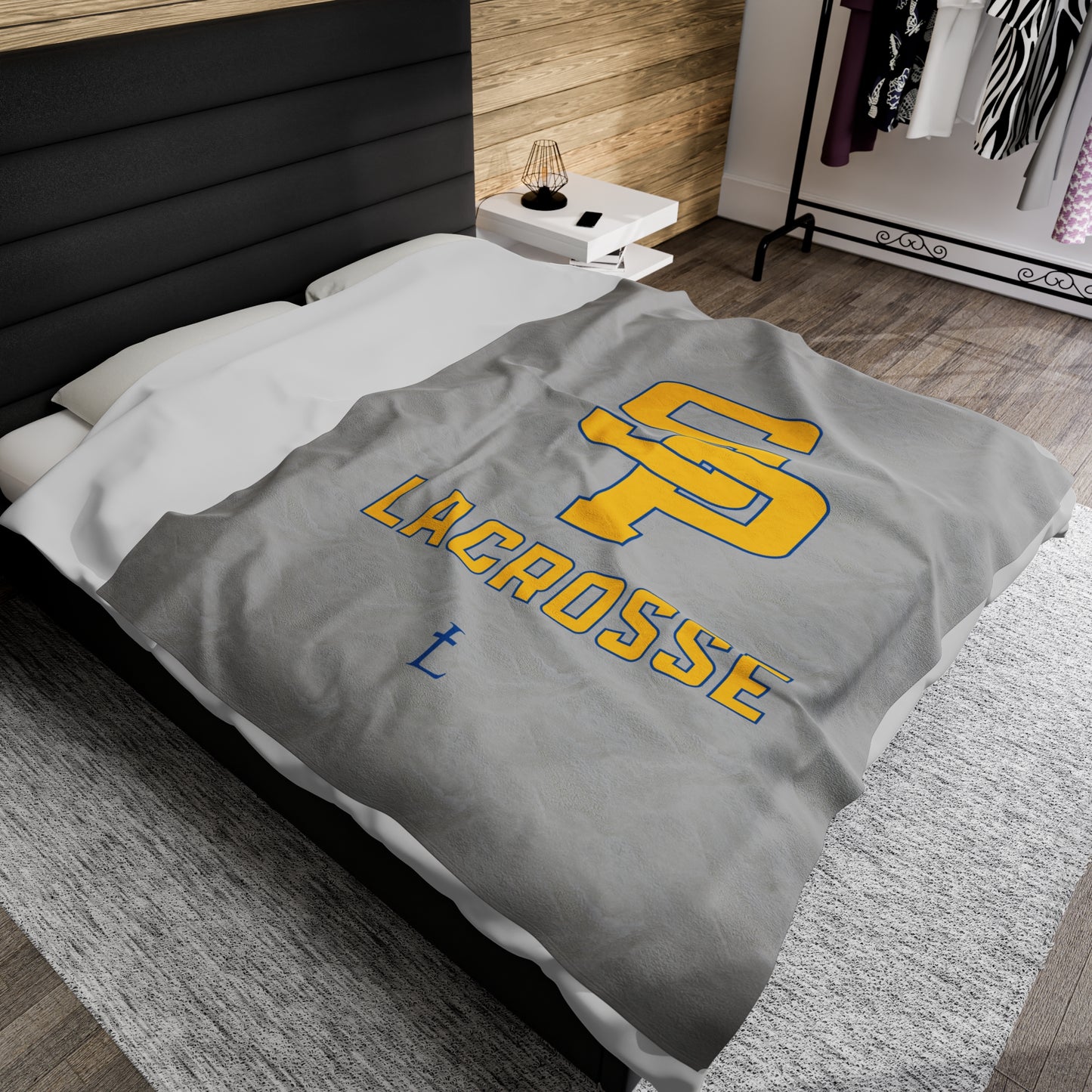Saint Paul's Lacrosse Velveteen Plush Blanket
