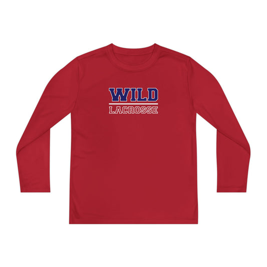 Youth Missoula Wild Lacrosse Sport-Tek Performance Long Sleeve Shirt