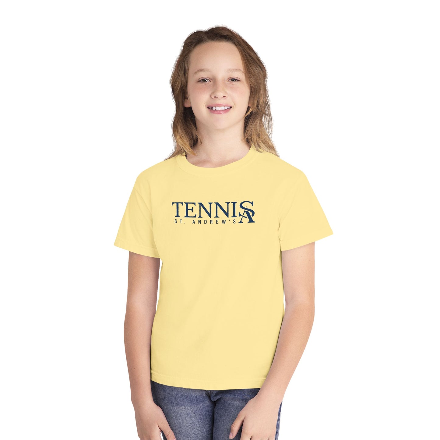 Youth Saints Tennis Comfort Colors Garment Dyed T-Shirt