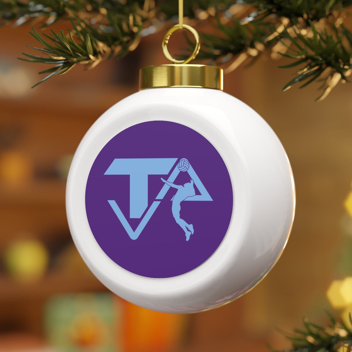 Texas Aces Volleyball Christmas Ball Ornament