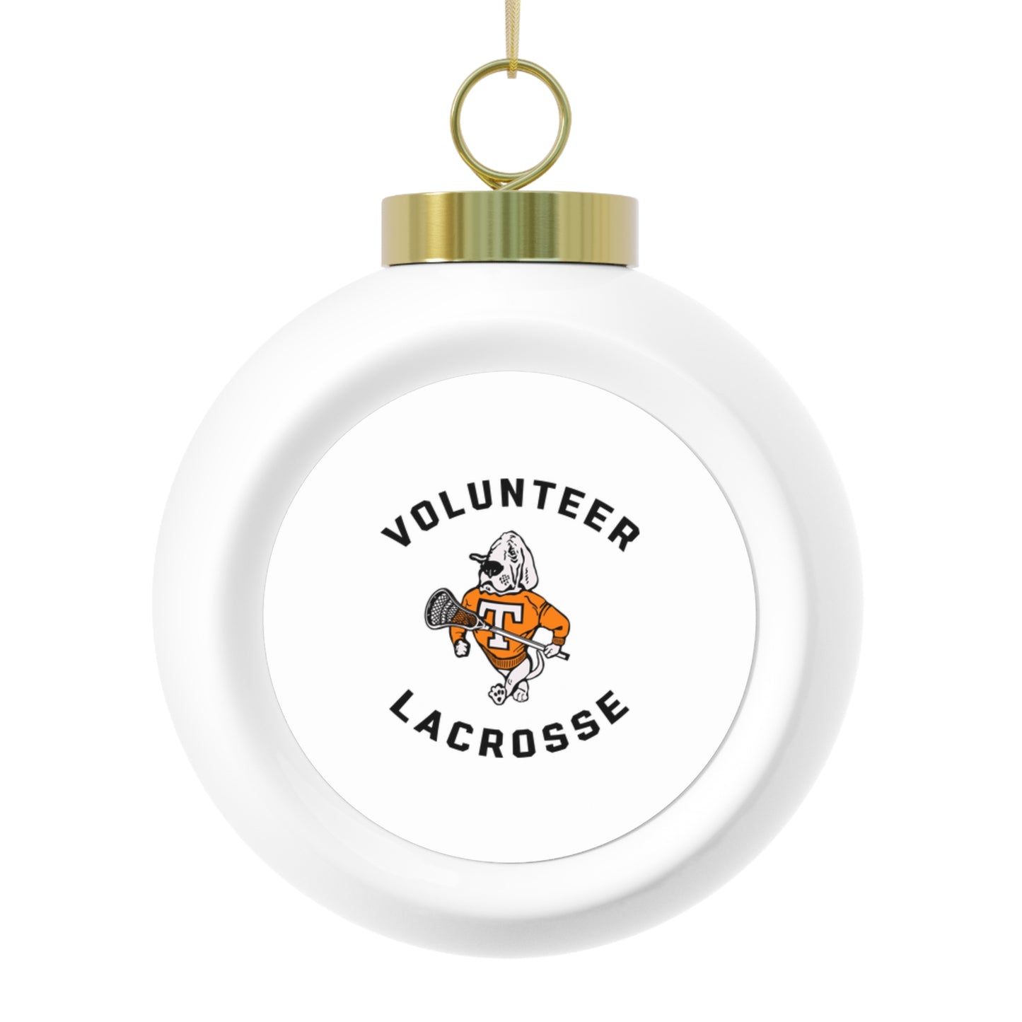 Tennessee Lacrosse Christmas Ball Ornament