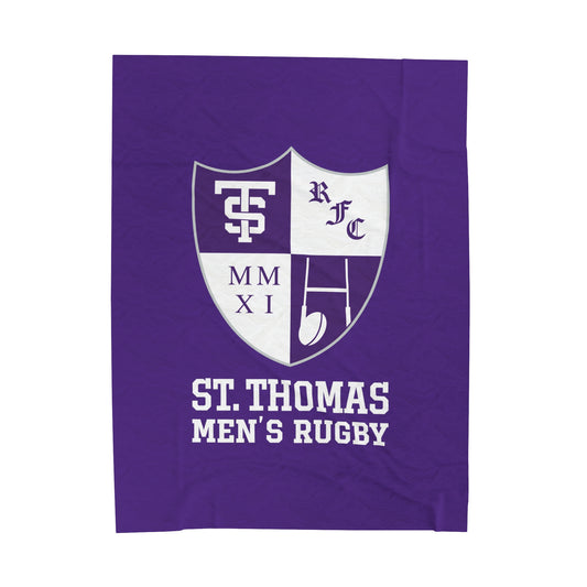 UST Rugby Velveteen Plush Blanket (60" x 80")