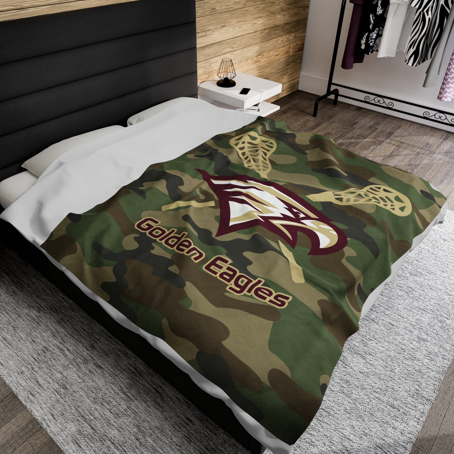 Maple Mountain Youth Lacrosse Velveteen Plush Blanket