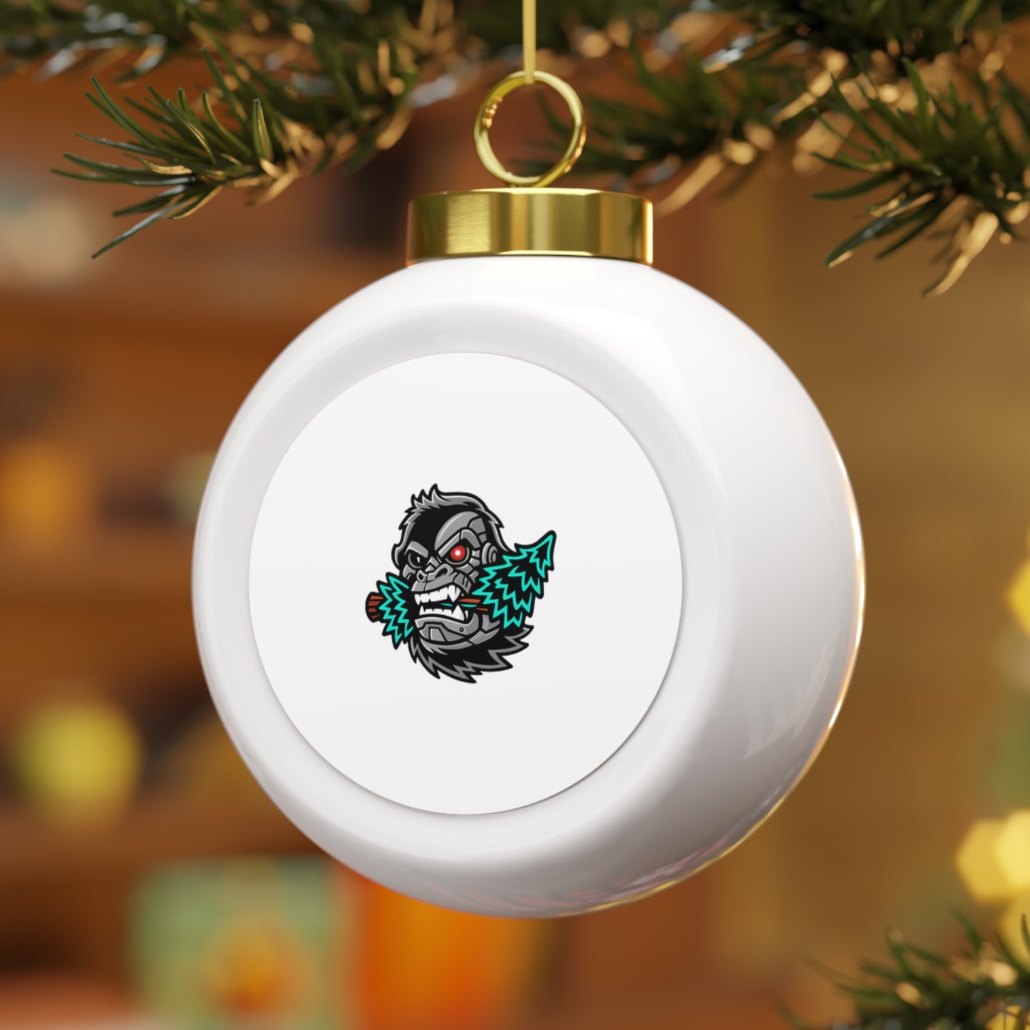 Slaughter County Yetis Lacrosse Christmas Ball Ornament