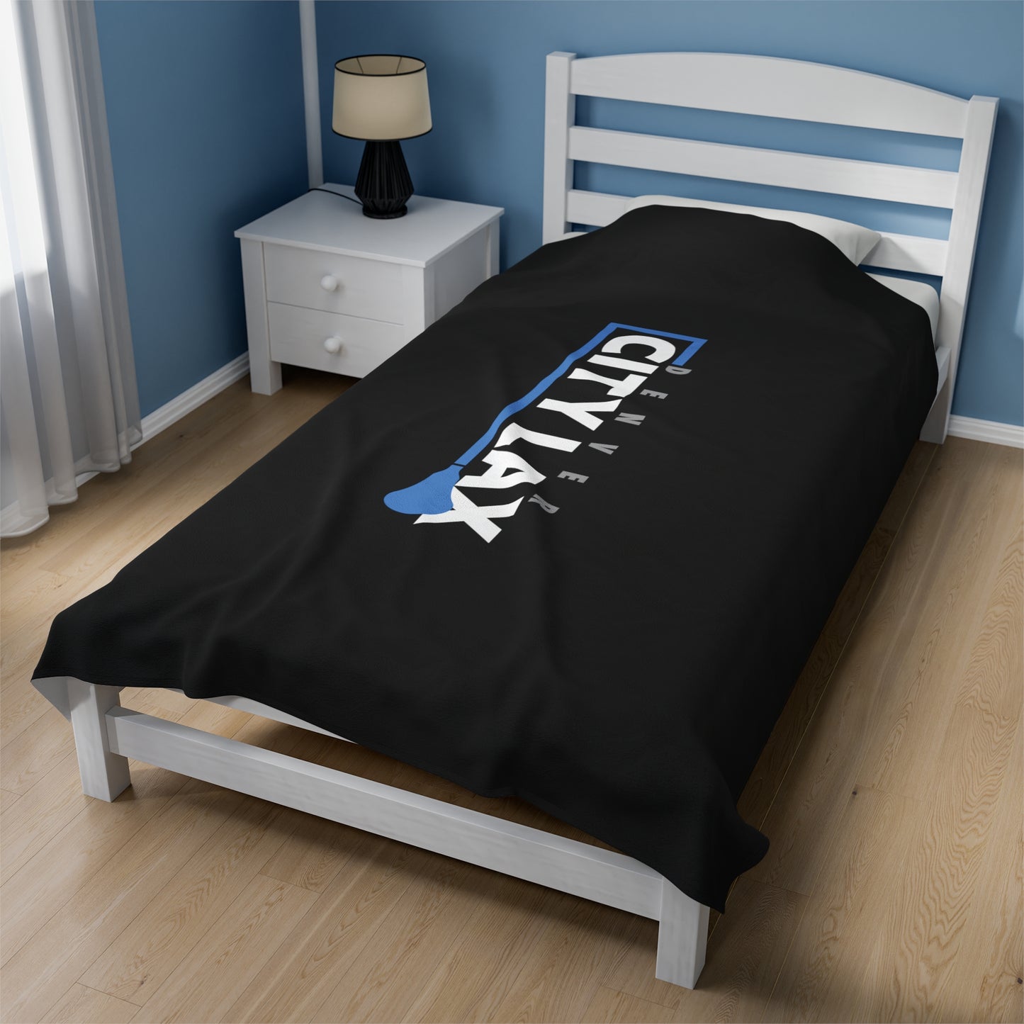 Denver City Lax Velveteen Plush Blanket (60" x 80")