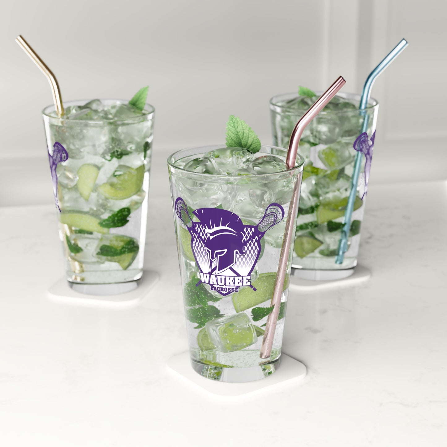 Waukee Lacrosse Pint Glass