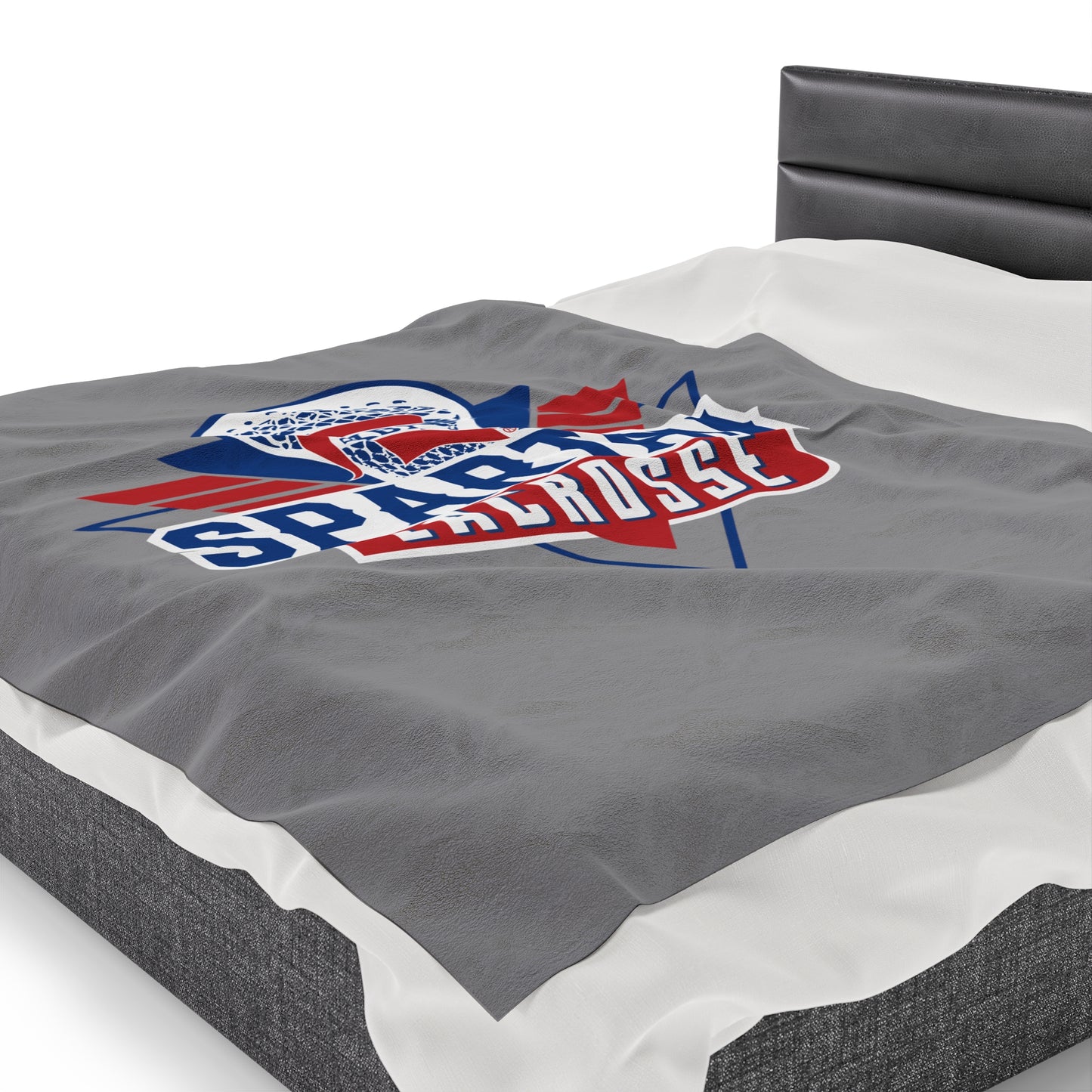Bixby Spartan Lacrosse Velveteen Plush Blanket