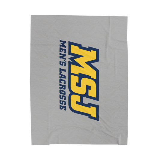 MSJ Lacrosse Velveteen Plush Blanket (60" x 80")