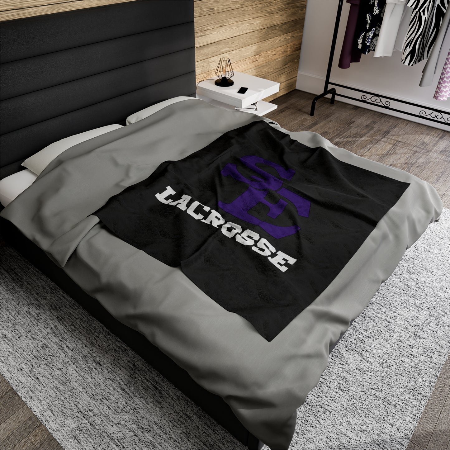 SE Lacrosse Velveteen Plush Blanket