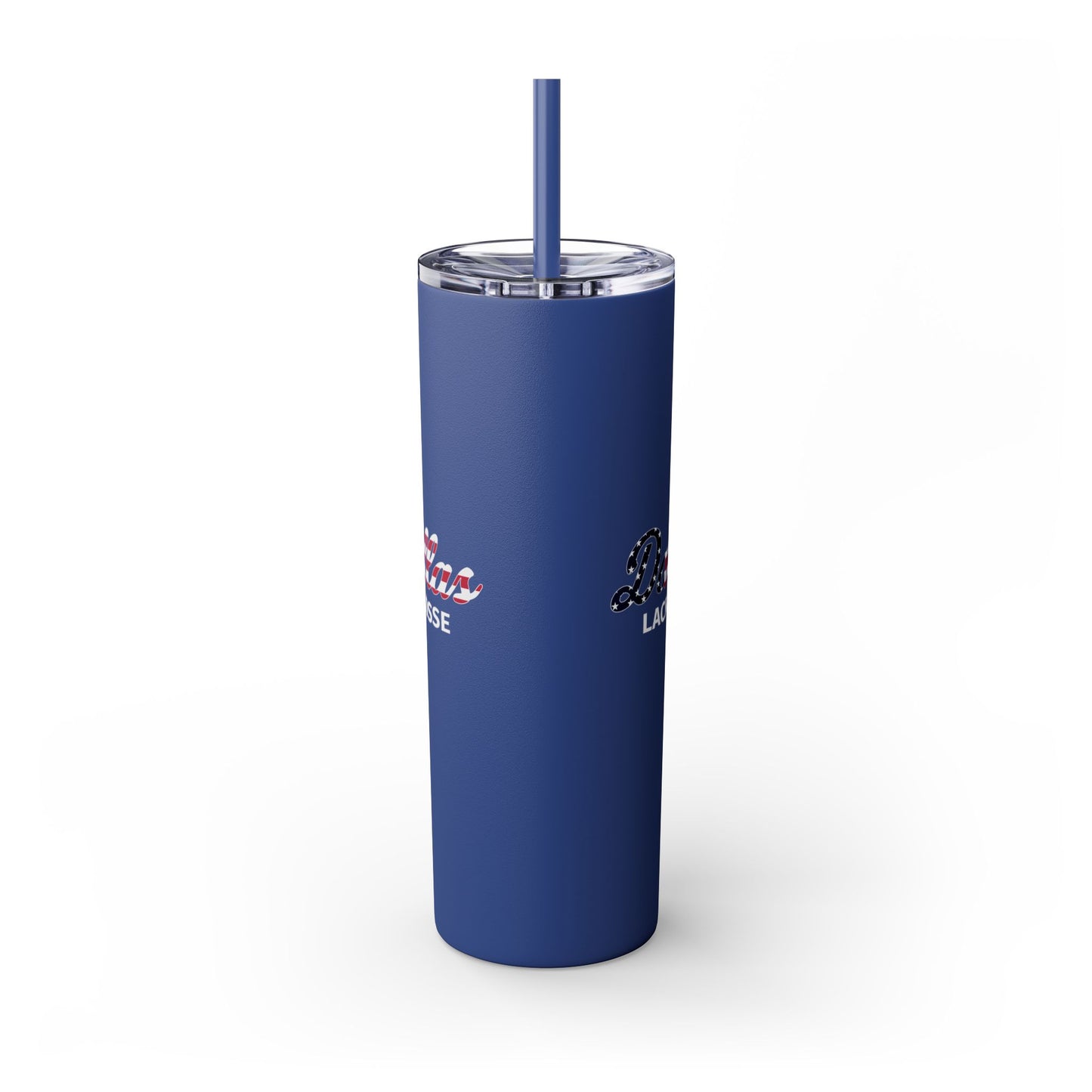 SMU Lacrosse Skinny Tumbler with Straw (20oz)