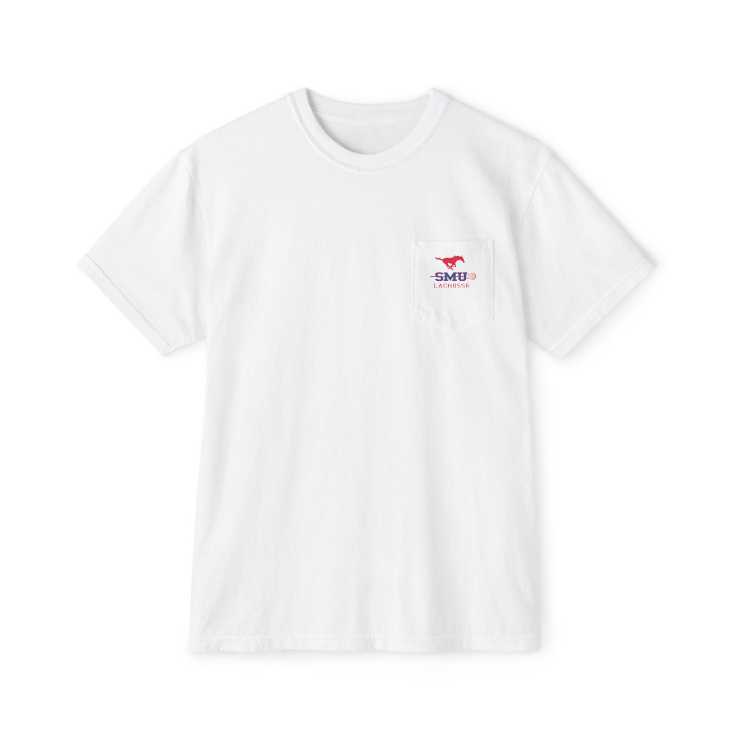 Adult SMU Lacrosse Comfort Colors Pocket Tee